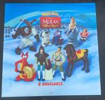 McDonalds Display Menu Sign Vintage MULAN Disney Happy Meal Sign Translite