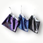 Gymnastics Glitter Lycra HAND-GUARD LOOPS CHALK BAG 10''x10'' Black Blue Purple