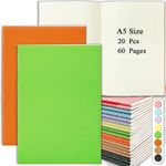 24 Pack Blank Notebook A5, Plain Paper Notebook Multipack 21x14cm 60 Pages Kraft