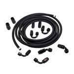 5M AN8 8AN 16Ft Steel Nylon Braided Oil Fuel Line Hose Fitting End kits