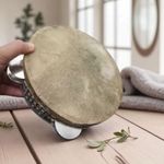 9" Handmade Arabic Riq Tambourine Classic Egyptian Daff Music Instrument