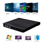 Portable USB 3.0 External DVD Drive CD +/-RW Drive For Windows, Apple Mac OS