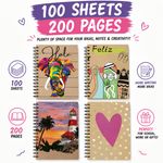 A5 Hardback Lined Notebook Journal 100 Sheets 200 Pages School Office Diary