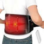 Comfytemp Cordless Back Heat Pad with Massager for Pain Relief, Portable Heated