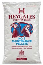 Heygates No. 5 Maintenance Pellets for Game Birds: Duck/Poultry/Pheasant 20Kg