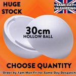 Large 300mm -12 inch Polystyrene Balls in 2 HOLLOW HALVES for craft decoration