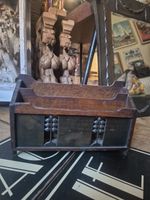Antique old Vintage Arts and crafts wood copper letter hotel post delivery box