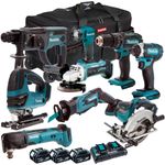 Makita 18V LXT 9 Piece Combo Tool Kit 3 x 5.0Ah Battery Charger & Bag T4TKIT-196