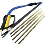 CAMPING 21" Heavy Duty Tapered Bow Saw. + 5 SPARE BLADES - PRUNING LOGS