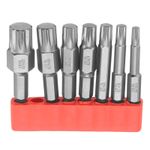 7Pcs, M4/M5/M6/M7/M8/M10/M12 Triple Square Spline Bit 1/4" Hex Shank Magnetic