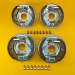 200x50mm Back Plates for Brake Drums Bolt On 2xPAIR Knott Ifor Williams Trailers