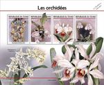 ORCHIDS / Orchid Wild Flowers MNH 4v-Stamp Sheet #1 (2021 Chad)