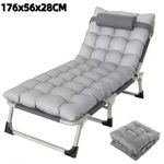 Camping Cot Heavy-Duty Portable Single Bed Folding Sleeping Bed with Mattress