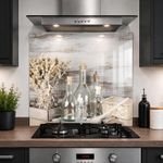 Printed Glass Kitchen Splashback 6mm Toughened Heat Resistant Hob Design No 2045