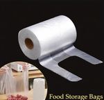 Food Bags On Roll  Natural Clear HD Polythene Fruit/Veg/Meat/Butcher Recyclable