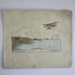 1918 N. Banks Seabirds Maghull Aviation Illustration WWI Era Biplane WW1 Art