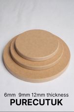 Premium MDF Circles Round – CNC Cut Wooden Disk Blank Craft Shape 10-60cm