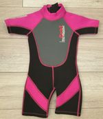 Girls Nala Wavewear Shortie Wetsuit Size 24” Chest Black And Pink 