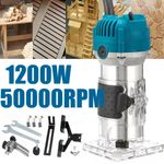 1200W Electric Hand Trimmer Palm Router Laminate Wood Laminator Saw Joiner Fence