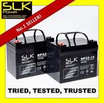  MOBILITY SCOOTER WHEELCHAIR BATTERIES 2 x 12v 33AH AS 30AH 31 32AH 34AH 35AMP