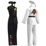 Karate Kids KOF Cobra Kai Cosplay Costume Kid Aldult Black White Kimono Uniform