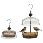 Wild Bird  Adjustable Height Hanging Feeder Station Baffle Dome Peanut Seed Feed