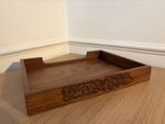 Vintage Hand-Carved Wooden Decorative Tray – Excellent Condition