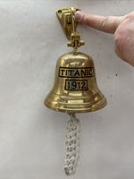 Replica Titanic Bell Wall Mounted With Rope Used
