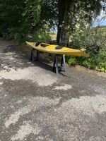 Fibreglass kayak. 16.5 ft. Based on Aquaterra Chinook. Sea tourer. Very stable.