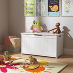 Wooden Toy Box Storage Unit Chest Children Kids Baby Nusery Bedroom Playroom