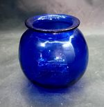 Beautiful Antique Georgian Cobalt Blue Glass Leech Pot Early 19th C Medicine