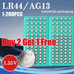 1-200PCS AG13, G13, SR44, LR44, A76, V13GA, PX76A, 357 Alkaline Button Batteries