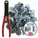Gabion Baskets Clips & Pliers Galvanised Wire Mesh Clips Fencing Cages *UK *
