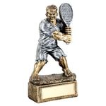THE BEAST Tennis Trophy - Resin - FREE ENGRAVING -  187mm - GOLD & SILVER