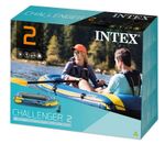 NEW OFFICIAL INTEX CHALLENGER 2 INFLATABLE BOAT 2.36M X 1.14M X 41CM PADDLES