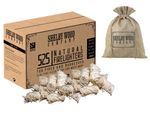 525 Natural Wood Wool Waxed Firelighters Firestarter For Log Burners Fires BBQs