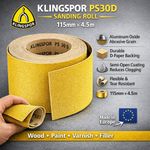 Klingspor Sandpaper Roll PS30D 115mm x 4.5m – Alum Oxide Sanding Roll (40–180)