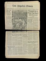 1968 Martin Luther King Funeral LA Times April 7 & 10 Lot