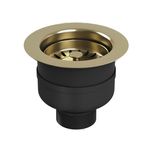 Top Fix Brushed Brass Kitchen Sink Waste Strainer Without Overflow