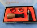 RARE "DOYARS" VINTAGE BOXED CIGAR HOLDERS SET POSSIBLY UNUSED  2 x MOUTH TIPS +