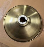 25cm Round Metal Lampshade Brushed Bronze