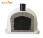 brick outdoor wood fired Pizza oven 100cm white Deluxe extra model grey brick,