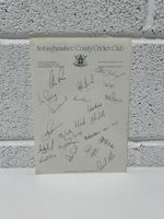 1980’s Nottinghamshire Cricket CCC - Autographed A4 Sheet Signed by 23 Players