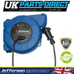 Jefferson 1500W Retracting Cable Reel - 10 Metre - 230V