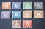 GB QEII 1955-57 Postage Due Stamps D46 to D55 St Edward's Crown MNH (see desc)