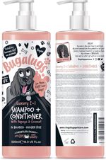 BUGALUGS Dog Shampoo and Conditioner 500ml with Luxury 2 in 1 Papaya & Coconut 
