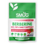 SMUG Supplements Berberine HCL British Made 98% Pure 365 Micro Tablets One Year
