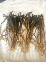 Human Hair Dreadlock Extensions  Dark/Light Brown 11 " 74pcs Bundle