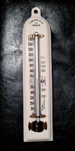 Late Victorian, Large Porcelain Thermometer by Roberts & Co., Paris — Rare Dr. F