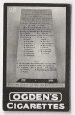 OGDENS TABS-SERIES D 1902-#D092- FOR THE GRAVE OF THE 4TH DERBYSHIRE